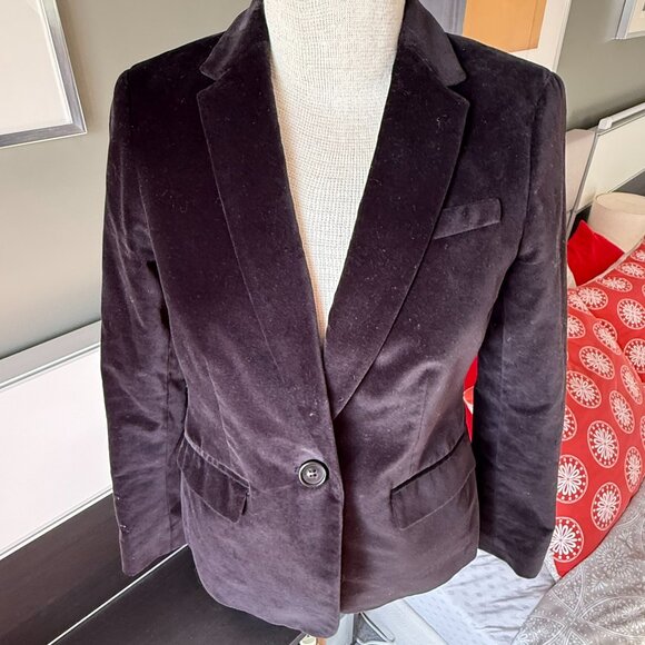 - Talbots Black Velvet Classic Blazer Sz 2P - J2700 - Picture 10 of 16